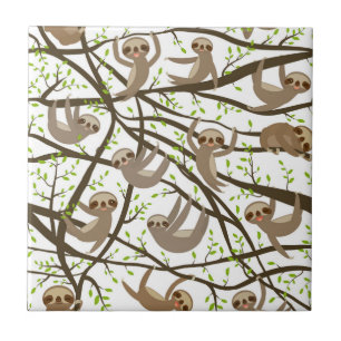 Carreau Motif de sourire de paresse