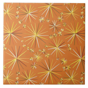 Carreau Motif de Spoutnik de la moitié du siècle, terre