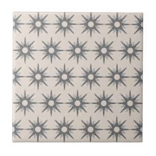 Carreau Motif de Starburst moderne Silver du milieu du siè