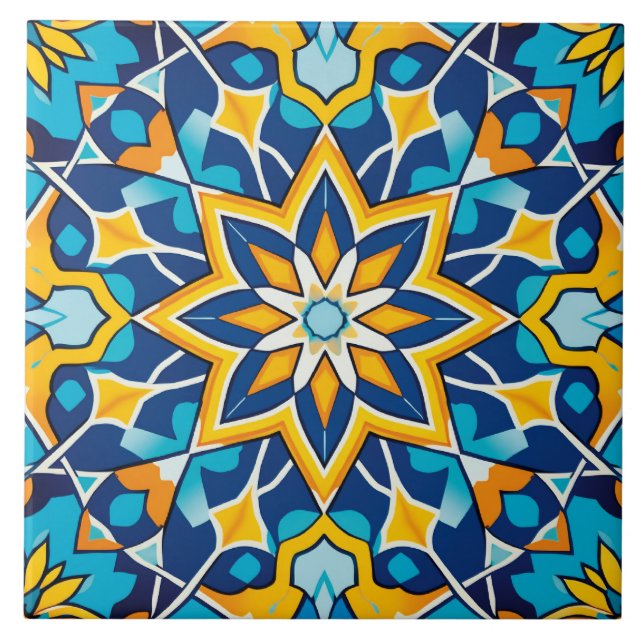 Carreau motif de style cool marocain (Devant)