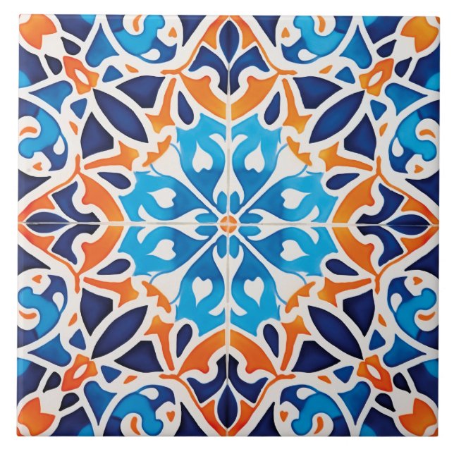 Carreau motif de style cool marocain (Devant)