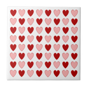Carreau Motif de tableau de bord deux tons rouge et rose