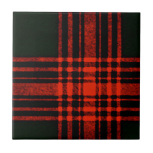 Carreau Motif de Tartan Plaid Chasse aux Menzies antiques