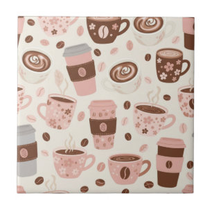 Carreau Motif de tasse à café cosy (10)