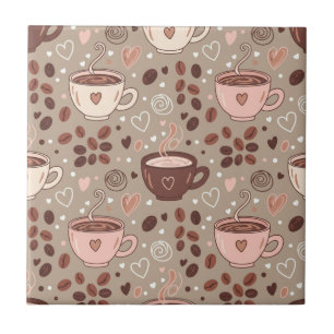 Carreau Motif de tasse à café cosy (8)