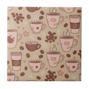 Carreau Motif de tasse de café cosy (7)