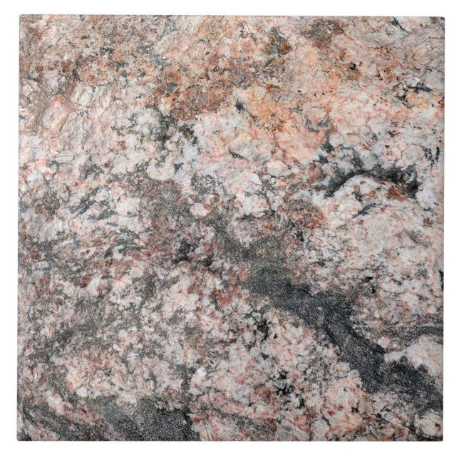 Carreau Motif de texture de roche rose naturelle Grey Rock (Devant)