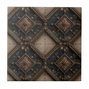 Carreau Motif de travail du bois sculpté gothique (1)