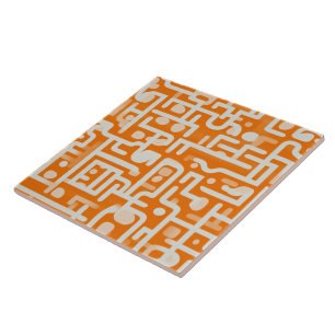 Carreau Motif de vague d'abricot doré