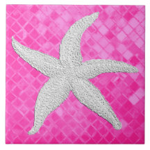 Motif de verre de mer rose à écrevisse blanche