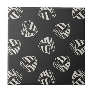 Carreau Motif de voilier dessiné par craie