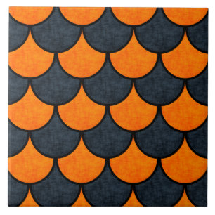 Carreau Motif d'échelle de sirène d'Halloween