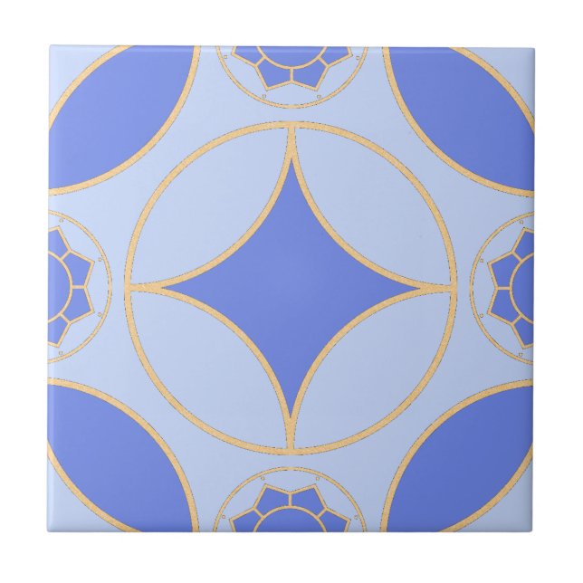 Carreau motif déco classique lavande bleue (Devant)