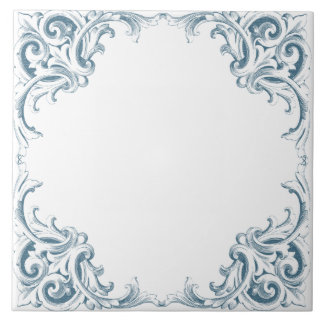 Carreau Motif décoratif bleu méditerranéen