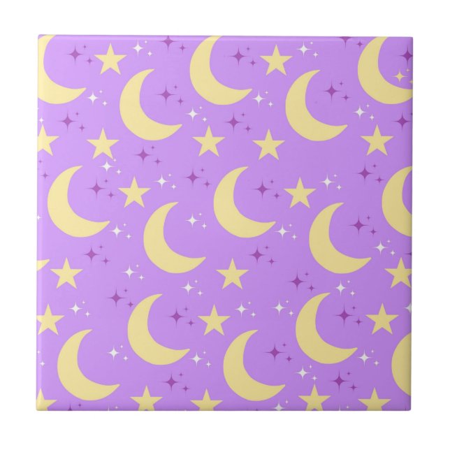 Carreau Motif des étoiles de lune céleste (Devant)