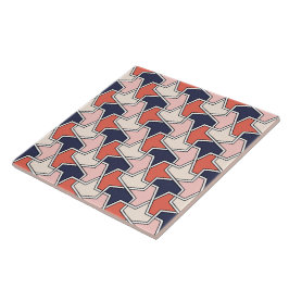 Carreau Motif des flèches géométriques bleues bleues rouge