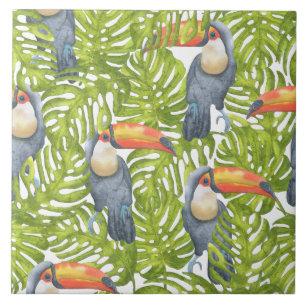 Carreau Motif des oiseaux de la jungle Toucan