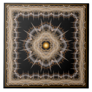 Carreau Motif d'étoile de fantaisie barbelée
