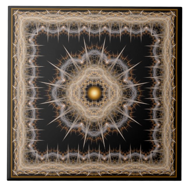 Carreau Motif d'étoile de fantaisie barbelée (Devant)