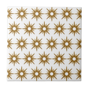 Carreau Motif d'étoile en explosion dorée de style moderne