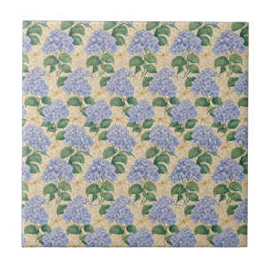 Carreau Motif d'hortensia Art Nouveau avec libellules