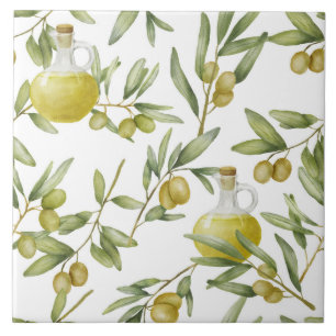 Carreau Motif d'huile d'olive rustique