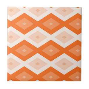 Carreau Motif diamant orange