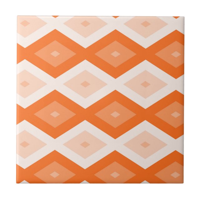 Carreau Motif diamant orange (Devant)