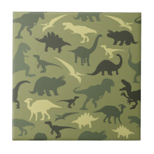 Carreau Motif Dinosaure, Silhouette Dinosaure, Dino Vert
