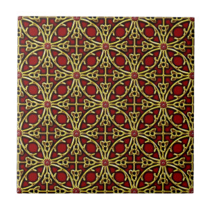 Carreau Motif d'or chinois de trellis