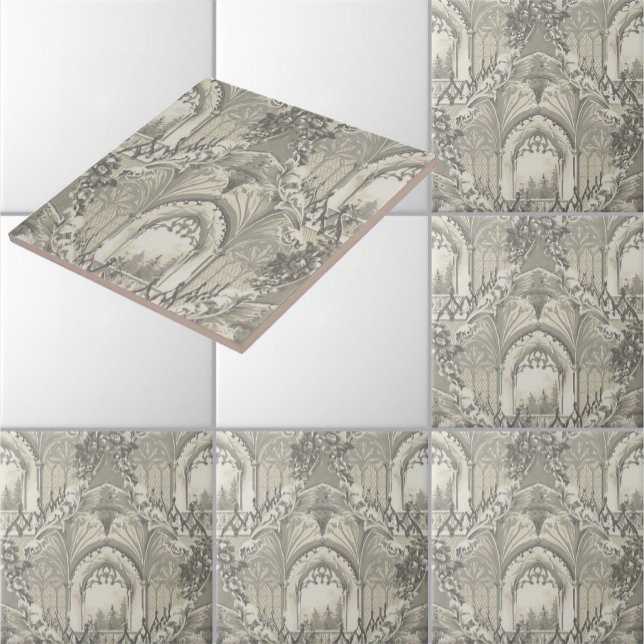 Carreau Motif du château gothique vintage (Créateur téléchargé)