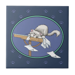 Carreau Motif du mal du chat