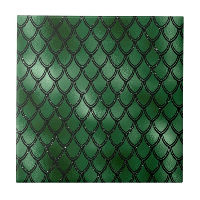 Carreau Motif du serpent serpent vert (Devant)