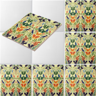 Carreau Motif Écureuils Oiseaux & Papillons
