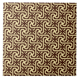 Carreau Motif égyptien de tuile, brun chocolat et bronzage