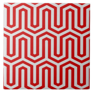 Carreau Motif égyptien Déco - rouge et gris