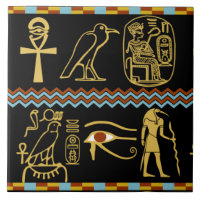 Motif égyptien Hiéroglyphes Oeil de Horus
