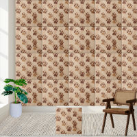 Carreau Motif Empreinte de patte Brown