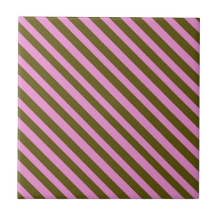 Carreau Motif en bande diagonale vert foncé violet