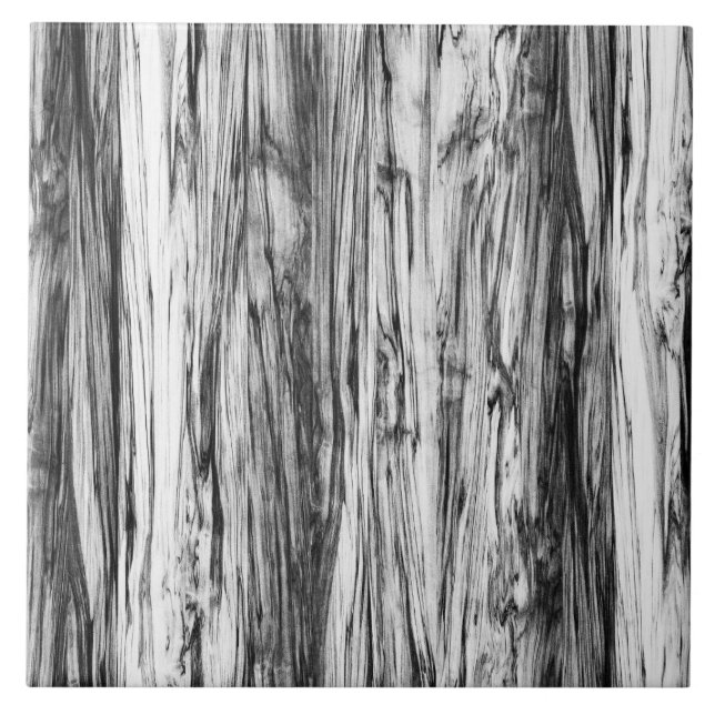 Carreau Motif en bois de chauffe - noir, blanc et gris (Devant)