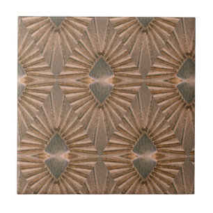 Carreau Motif en bronze de diamant d'art déco