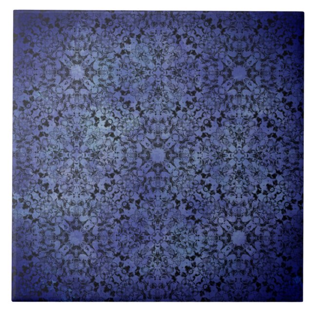 Carreau Motif en céramique bleu et noir de Navy (Devant)