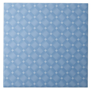 Carreau motif en forme de losange bleu et blanc
