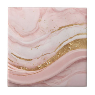 Carreau Motif en marbre rose Abstrait avec Parties scintil