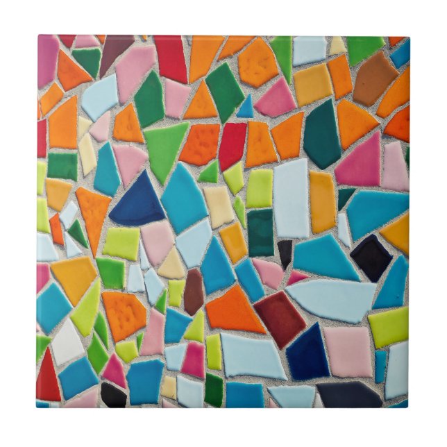 Carreau Motif en mosaïque colorée (Devant)