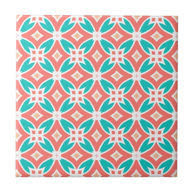 Carreau Motif ethnique multicolore (Devant)
