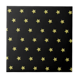 Carreau Motif étoile noir et or élégant 