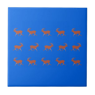 Carreau Motif festif de Deer Walking