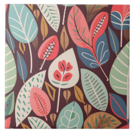 Carreau Motif Feuille Abstrait