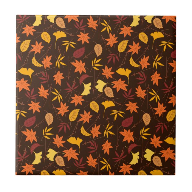 Carreau Motif Feuille de Thanksgiving Maple (Devant)